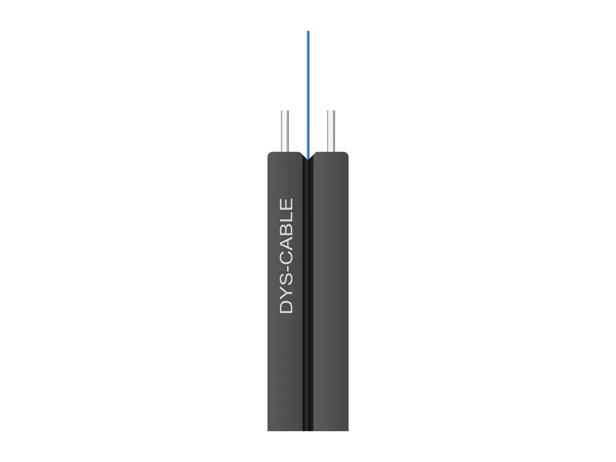 Câble de branchement plat FTTH DYS avec renforts en acier
