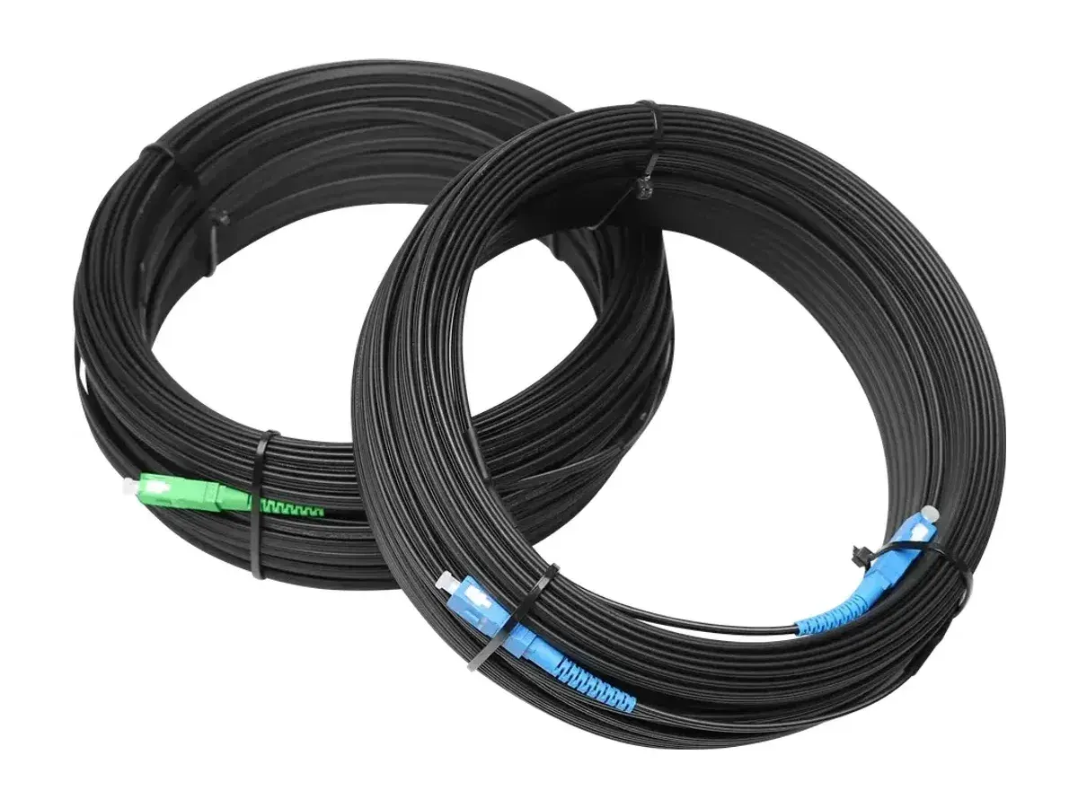 Latiguillo de acometida FTTH DYS con cable plano conectorizado