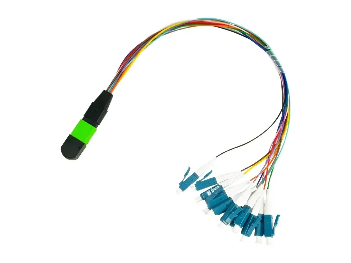 DYS MPO APC-auf-LC 12-fasriges 0.9 mm Singlemode-Fan-out-Patchkabel