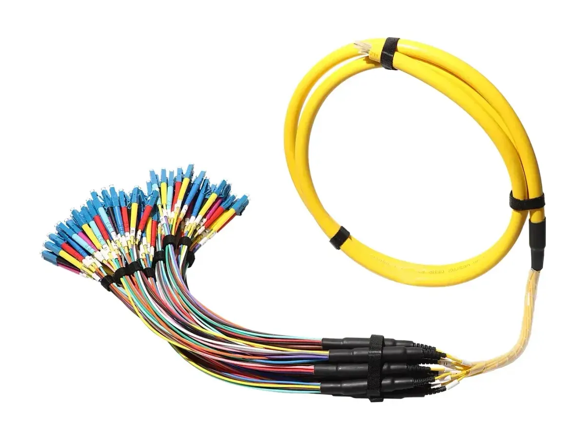 Conjunto de cable de fibra óptica preconectorizado DYS LC de 96 fibras